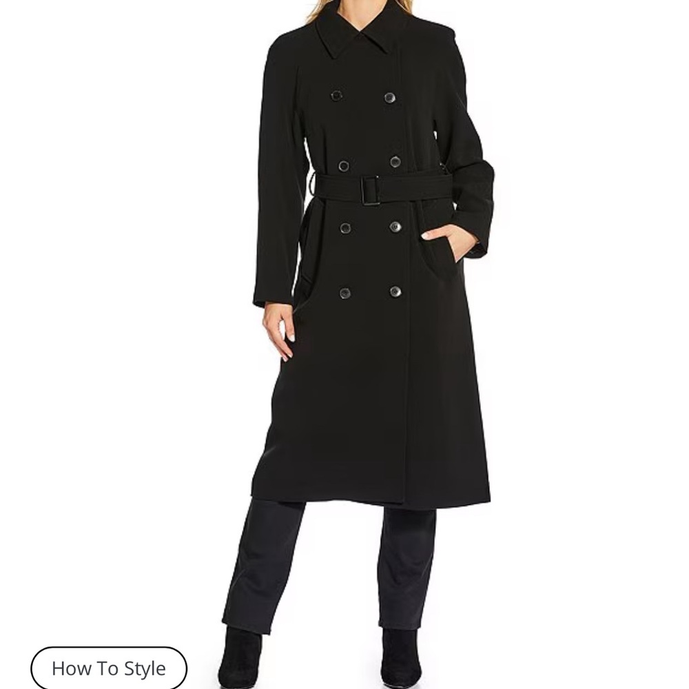 Ralph Lauren Black Long Trench Coat